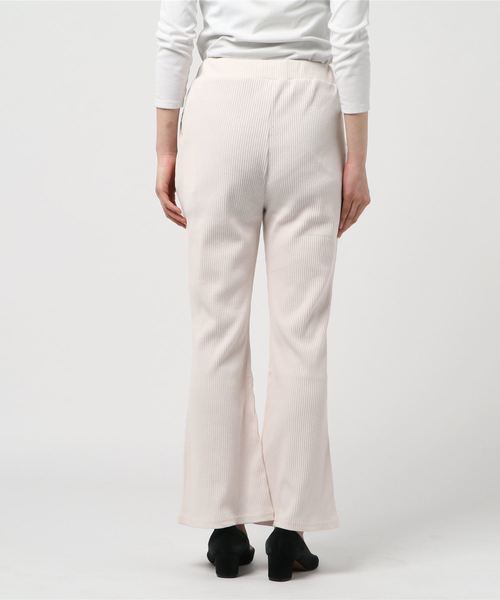 WEGO（ウィゴー）の「WEGO/フレアリブパンツ（その他パンツ・レディース・ブラック/ベージュ/アイボリー/ライトブラウン/杢グレー/オレンジ・FREE）」の8枚目の写真