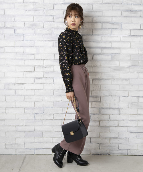 WEGO（ウィゴー）の「WEGO/フレアリブパンツ（その他パンツ・レディース・ブラック/ベージュ/アイボリー/ライトブラウン/杢グレー/オレンジ・FREE）」の19枚目の写真