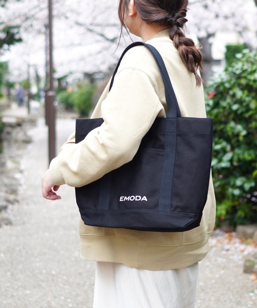 EMODA(エモダ)の「【EMODA/エモダ】キャンバストート SAC'S BAR Jean 別注(トートバッグ・レディース・ブラック/オフホワイト・FREE)」の11枚目の写真