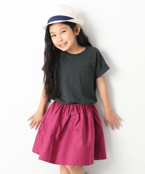 devirock（デビロック）の「半袖ドッキングワンピース（ワンピース・キッズ・ブラック系その他2/グレー系その他2/グレー系その他/チャコール/オフホワイト/ブラック系その他/ピンク系その他/ホワイト/カーキ/ブラック系その他3・110cm/150cm/140cm/160cm/130cm/120cm/100cm）」の3枚目の写真