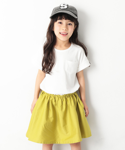 devirock（デビロック）の「半袖ドッキングワンピース（ワンピース・キッズ・ブラック系その他2/グレー系その他2/グレー系その他/チャコール/オフホワイト/ブラック系その他/ピンク系その他/ホワイト/カーキ/ブラック系その他3・110cm/150cm/140cm/160cm/130cm/120cm/100cm）」の2枚目の写真