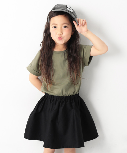 devirock（デビロック）の「半袖ドッキングワンピース（ワンピース・キッズ・ブラック系その他2/グレー系その他2/グレー系その他/チャコール/オフホワイト/ブラック系その他/ピンク系その他/ホワイト/カーキ/ブラック系その他3・110cm/150cm/140cm/160cm/130cm/120cm/100cm）」の9枚目の写真