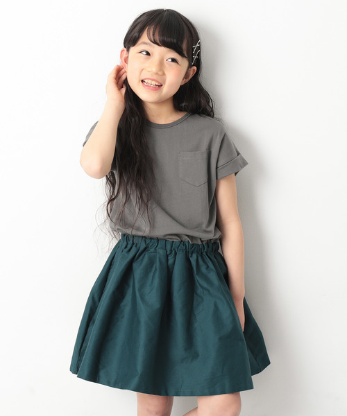 devirock（デビロック）の「半袖ドッキングワンピース（ワンピース・キッズ・ブラック系その他2/グレー系その他2/グレー系その他/チャコール/オフホワイト/ブラック系その他/ピンク系その他/ホワイト/カーキ/ブラック系その他3・110cm/150cm/140cm/160cm/130cm/120cm/100cm）」の7枚目の写真