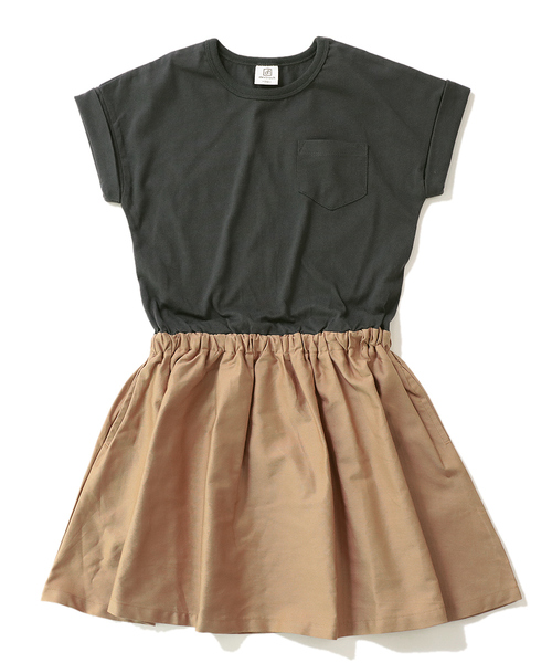 devirock（デビロック）の「半袖ドッキングワンピース（ワンピース・キッズ・ブラック系その他2/グレー系その他2/グレー系その他/チャコール/オフホワイト/ブラック系その他/ピンク系その他/ホワイト/カーキ/ブラック系その他3・110cm/150cm/140cm/160cm/130cm/120cm/100cm）」の19枚目の写真