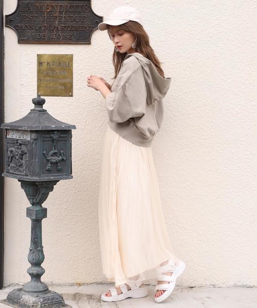 one after another NICE CLAUP（ワンアフターアナザーナイスクラップ）の「リングジップパーカー（パーカー・レディース・オフホワイト/スミクロ/ベージュ/カーキ・FREE）」の7枚目の写真