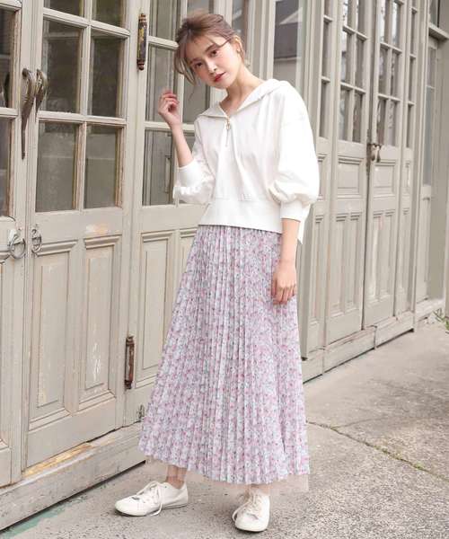 one after another NICE CLAUP（ワンアフターアナザーナイスクラップ）の「リングジップパーカー（パーカー・レディース・オフホワイト/スミクロ/ベージュ/カーキ・FREE）」の10枚目の写真