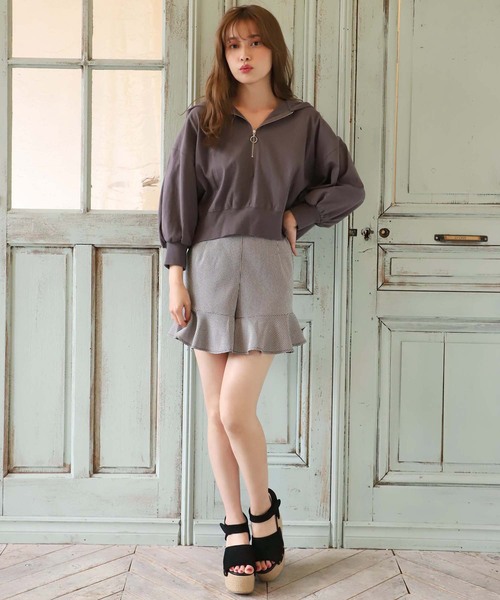 one after another NICE CLAUP（ワンアフターアナザーナイスクラップ）の「リングジップパーカー（パーカー・レディース・オフホワイト/スミクロ/ベージュ/カーキ・FREE）」の13枚目の写真