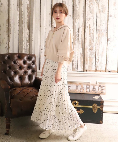 one after another NICE CLAUP（ワンアフターアナザーナイスクラップ）の「リングジップパーカー（パーカー・レディース・オフホワイト/スミクロ/ベージュ/カーキ・FREE）」の17枚目の写真