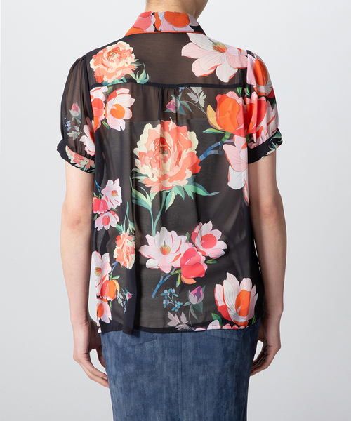 DOUBLE STANDARD CLOTHING(ダブルスタンダードクロージング)の「Sov.ポリエステルシフォンオリジナルブラウス(シャツ/ブラウス・レディース・ミント/ブラック・38/36)」の8枚目の写真