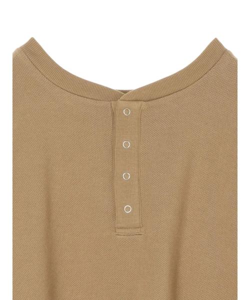 AMERICAN HOLIC(アメリカンホリック)の「2WAY鹿子ヘンリーチュニック *(Tシャツ/カットソー・レディース・アイボリー/カーキ/ベージュ/チャコールグレー・M/L)」の11枚目の写真