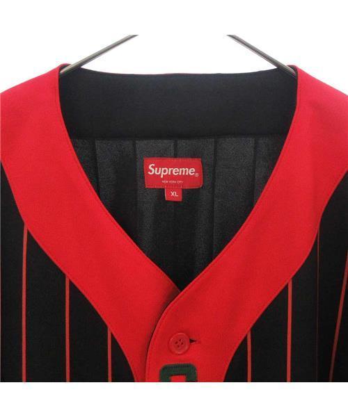 SUPREME バーティカルロゴ ベースボールシャツ