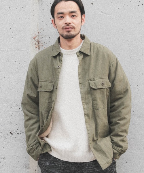 BAYFLOW（ベイフロー）の「ウラボアミリタリーシャツ（シャツ/ブラウス・メンズ・ベージュ/カーキ・MEDIUM/LARGE/SMALL）」の2枚目の写真