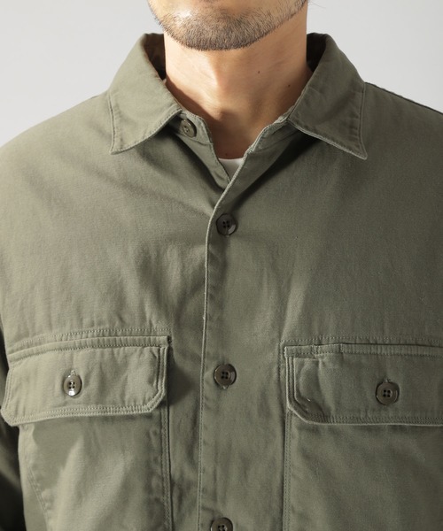 BAYFLOW（ベイフロー）の「ウラボアミリタリーシャツ（シャツ/ブラウス・メンズ・ベージュ/カーキ・MEDIUM/LARGE/SMALL）」の7枚目の写真