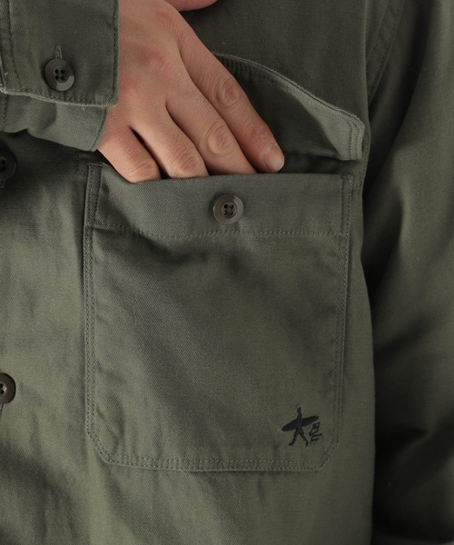 BAYFLOW（ベイフロー）の「ウラボアミリタリーシャツ（シャツ/ブラウス・メンズ・ベージュ/カーキ・MEDIUM/LARGE/SMALL）」の19枚目の写真