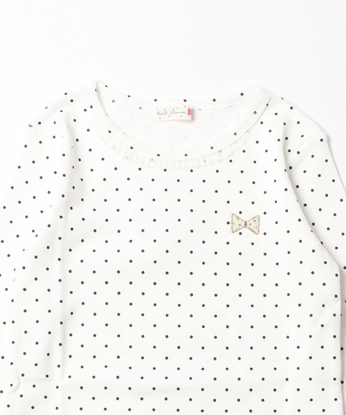KP（ケーピー）の「ドットTシャツ(100-130cm)（Tシャツ/カットソー・キッズ・イエロー/オフホワイト/ラベンダー・120cm/110cm/100cm/130cm）」の4枚目の写真