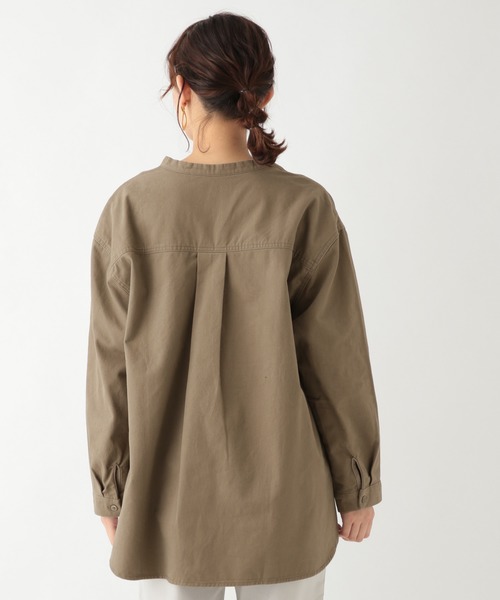 studio CLIP（スタディオクリップ）の「[取扱い店舗限定]コットンツイルスキッパーチュニック（シャツ/ブラウス・レディース・ベージュ/カーキ/ブラック・FREE）」の13枚目の写真