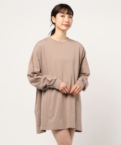 rps(アールピーエス)の「ミニ裏毛ビッグTシャツ(Tシャツ/カットソー・レディース・ブラック/カーキ/モカ/ライトベージュ・M)」の14枚目の写真