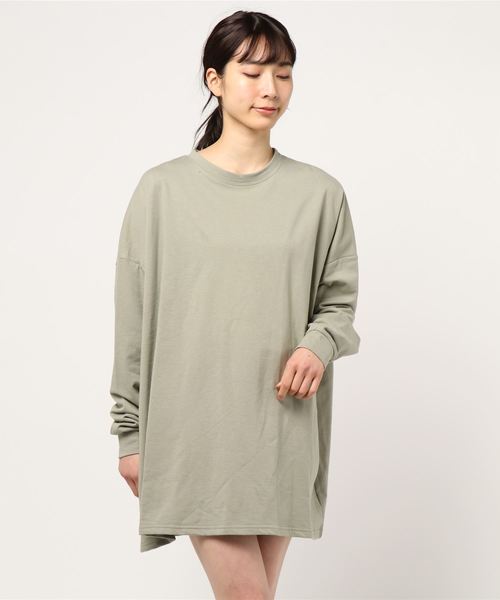 rps(アールピーエス)の「ミニ裏毛ビッグTシャツ(Tシャツ/カットソー・レディース・ブラック/カーキ/モカ/ライトベージュ・M)」の16枚目の写真