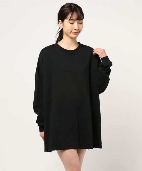 rps(アールピーエス)の「ミニ裏毛ビッグTシャツ(Tシャツ/カットソー・レディース・ブラック/カーキ/モカ/ライトベージュ・M)」の12枚目の写真