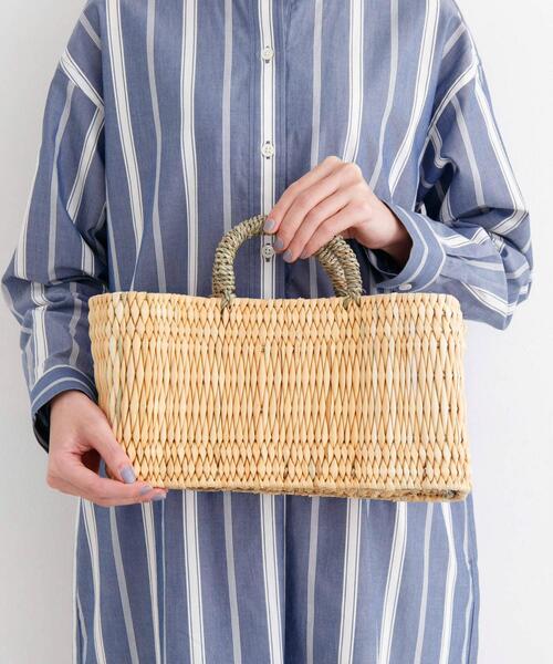 URBAN RESEARCH DOORS（アーバンリサーチドアーズ）の「アフリカンスクエア　ストロー横長かごS（インテリア雑貨・レディース・その他・SMALL）」の6枚目の写真