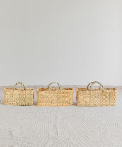 URBAN RESEARCH DOORS（アーバンリサーチドアーズ）の「アフリカンスクエア　ストロー横長かごS（インテリア雑貨・レディース・その他・SMALL）」の9枚目の写真