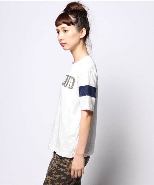 ROSE BUD(ローズバッド)の「LCTT-14250 ROSE BUD C/N H/S-T(Tシャツ/カットソー・レディース・ホワイト/ロイヤルブルー/ブラック・ONE SIZE)」の6枚目の写真