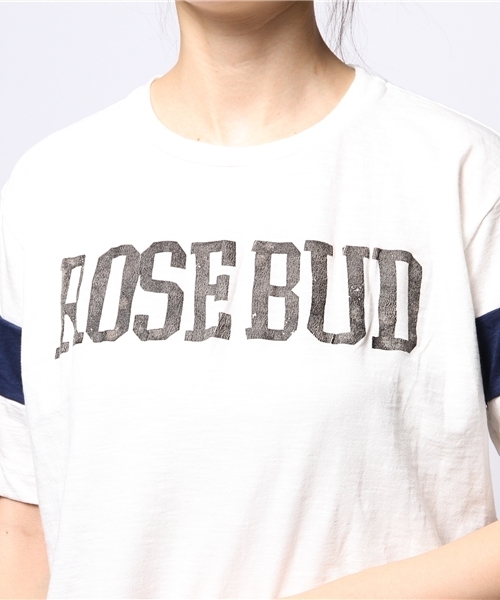 ROSE BUD(ローズバッド)の「LCTT-14250 ROSE BUD C/N H/S-T(Tシャツ/カットソー・レディース・ホワイト/ロイヤルブルー/ブラック・ONE SIZE)」の9枚目の写真