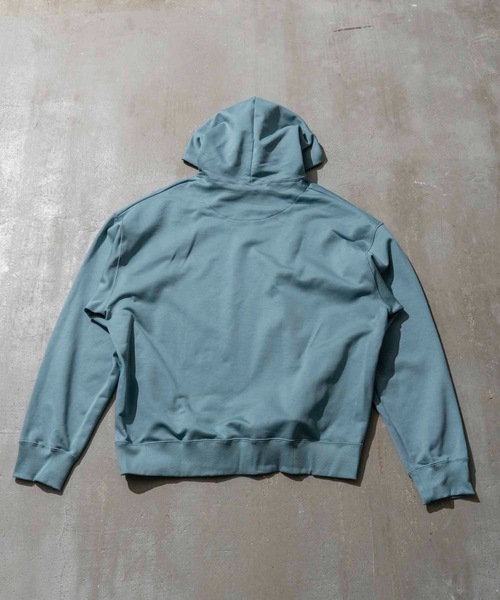 MAISON SPECIAL（メゾンスペシャル）の「《ユニセックスアイテム》ALBINI/アルビニ CORCORAN裏毛パーカー【MAISON SPECIAL/メゾンスペシャル】（パーカー・メンズ・ブラック/パープル/ピンク/ブルー/グレイッシュベージュ・1/2/0/3）」の8枚目の写真