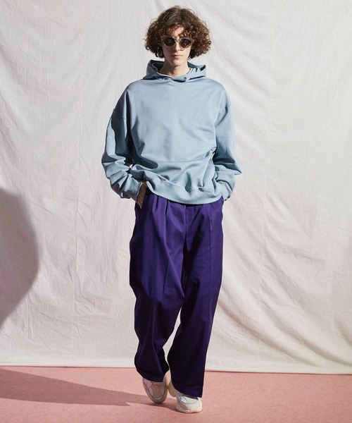 MAISON SPECIAL（メゾンスペシャル）の「《ユニセックスアイテム》ALBINI/アルビニ CORCORAN裏毛パーカー【MAISON SPECIAL/メゾンスペシャル】（パーカー・メンズ・ブラック/パープル/ピンク/ブルー/グレイッシュベージュ・1/2/0/3）」の13枚目の写真