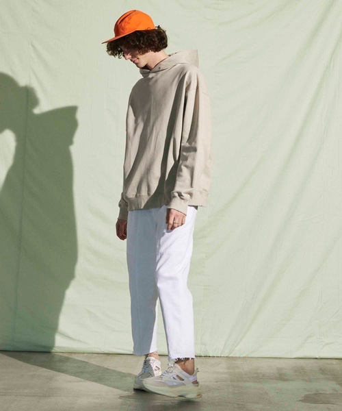 MAISON SPECIAL（メゾンスペシャル）の「《ユニセックスアイテム》ALBINI/アルビニ CORCORAN裏毛パーカー【MAISON SPECIAL/メゾンスペシャル】（パーカー・メンズ・ブラック/パープル/ピンク/ブルー/グレイッシュベージュ・1/2/0/3）」の12枚目の写真