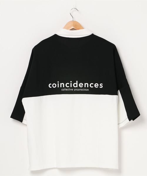 WEGO（ウィゴー）の「WEGO/バイカラードルマンハーフジップ5分袖ポロシャツ（Tシャツ/カットソー・メンズ・ベージュ/ホワイト・MEDIUM/LARGE）」の13枚目の写真