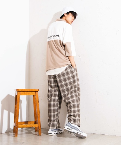 WEGO（ウィゴー）の「WEGO/バイカラードルマンハーフジップ5分袖ポロシャツ（Tシャツ/カットソー・メンズ・ベージュ/ホワイト・MEDIUM/LARGE）」の11枚目の写真