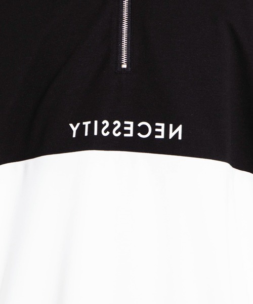 WEGO（ウィゴー）の「WEGO/バイカラードルマンハーフジップ5分袖ポロシャツ（Tシャツ/カットソー・メンズ・ベージュ/ホワイト・MEDIUM/LARGE）」の5枚目の写真