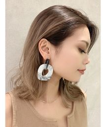 GYDA | マーブルリングデザインピアス(ピアス（両耳用）)