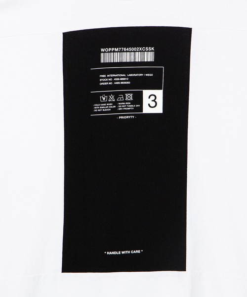 WEGO（ウィゴー）の「WEGO/ボックスブロックビッグシルエットTシャツ（Tシャツ/カットソー・メンズ・ホワイト/ブラック・MEDIUM/LARGE）」の13枚目の写真
