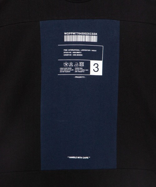 WEGO（ウィゴー）の「WEGO/ボックスブロックビッグシルエットTシャツ（Tシャツ/カットソー・メンズ・ホワイト/ブラック・MEDIUM/LARGE）」の20枚目の写真