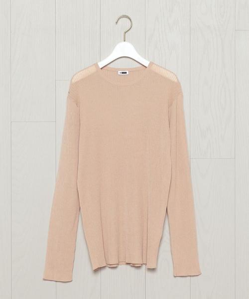 <H>SHEER RIB SHIRT KNIT PULLOVER/ニット H BEAUTY&YOUTH UNITED ARROWS(エイチビューティーアンドユース