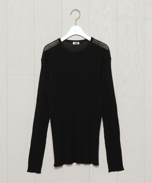 <H>SHEER RIB SHIRT KNIT PULLOVER/ニット H BEAUTY&YOUTH UNITED ARROWS（エイチビューティーアンドユース