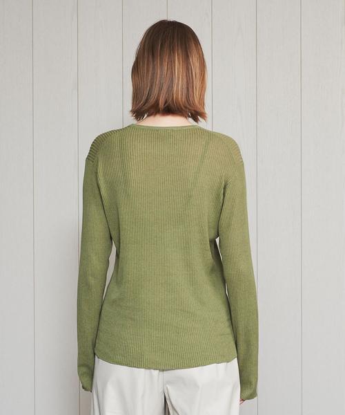 <H>SHEER RIB SHIRT KNIT PULLOVER/ニット H BEAUTY&YOUTH UNITED ARROWS（エイチビューティーアンドユース