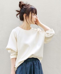 AZUL ENCANTO | 【洗濯機で洗える】【消臭効果】ダンボールボリュームスリーブプルオーバー(Tシャツ/カットソー)