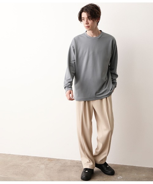 JUNRED（ジュンレッド）の「ルーズポンチクルーネックT（Tシャツ/カットソー・メンズ・ピンク/ライトグリーン/ホワイト・S/M/L）」の4枚目の写真