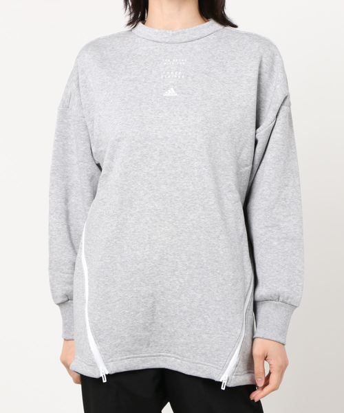 adidas（アディダス）の「アディダス INT29STﾁｭﾆ3S WSTYLETUNIC（スウェット・レディース・ホワイト/ブラック/グレー・S/M/L/XL）」の3枚目の写真
