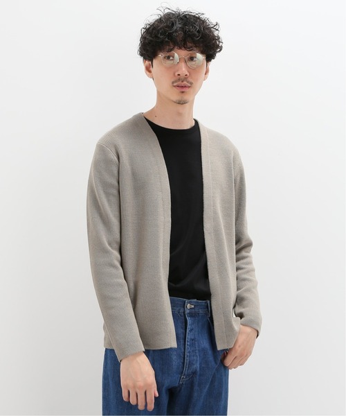 EDIFICE(エディフィス)の「ウール / アクリル ラップカーデ(カーディガン/ボレロ・メンズ・ネイビー/オリーブ/ホワイト×ホワイト/ベージュ系その他・SMALL/MEDIUM/LARGE)」の2枚目の写真