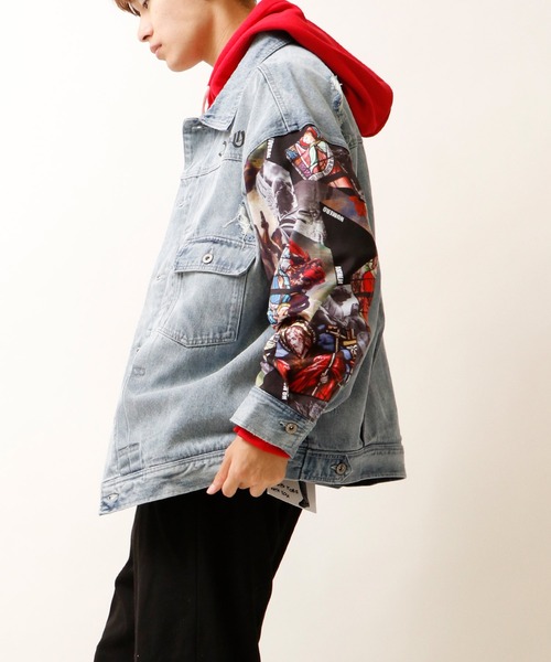 Re730 フォト切替ダメージビッグgジャン デニムジャケット Re730 アールイーセブンサーティー のファッション通販 Zozotown