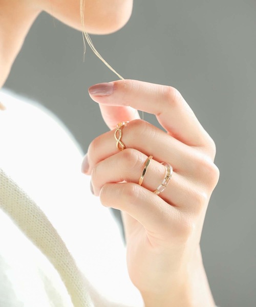 Edit Sheen（エディットシーン）の「スリムラメリングセット（リング・レディース・シルバー/ゴールド・FREE）」の2枚目の写真