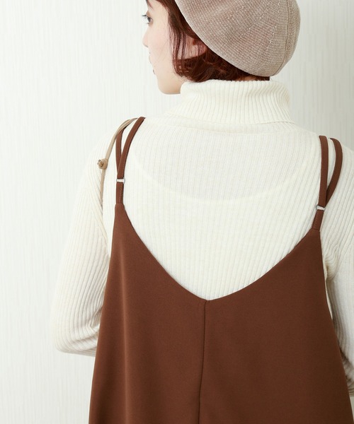 libelle more（リベル モア）の「カットジョーゼット　キャミワンピース（ジャンパースカート・レディース・ブラウン/ブラック/パープル/ラベンダー/グレイッシュベージュ・FREE）」の15枚目の写真