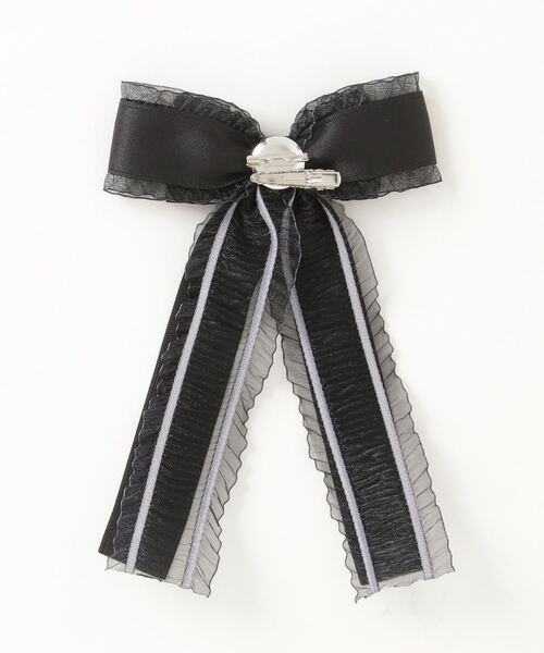 WEGO（ウィゴー）の「WEGO/ハートリボンブローチクリップ（ヘアピン・レディース・ブラック・FREE）」の2枚目の写真