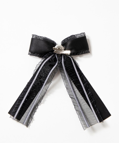 WEGO（ウィゴー）の「WEGO/ハートリボンブローチクリップ（ヘアピン・レディース・ブラック・FREE）」の3枚目の写真