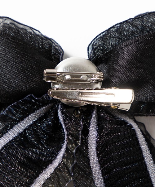 WEGO（ウィゴー）の「WEGO/ハートリボンブローチクリップ（ヘアピン・レディース・ブラック・FREE）」の5枚目の写真