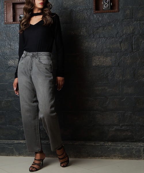 London Denim(ロンドンデニム)の「Packham Ultra Relax Cut ワイド バギー デニム(デニムパンツ・レディース・ライトグレー/グレー/ダークグレー・46/48/50/52)」の16枚目の写真